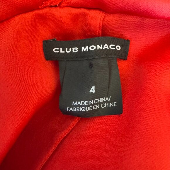 Red 100% Silk Club Monaco Mini Cocktail Dress - Picture 10 of 15